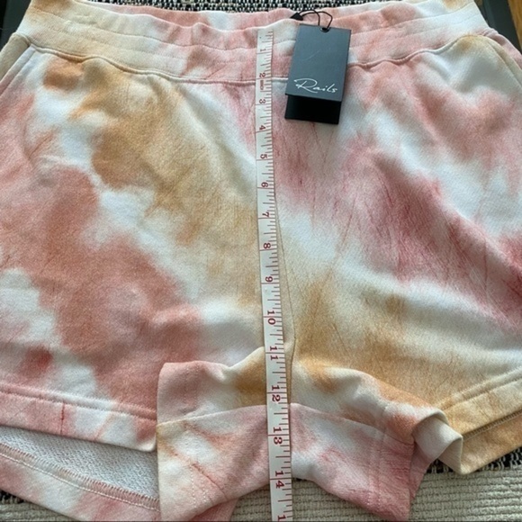 Rails Pink Orange Sunset Tie Dye Jane Pull On Sweat Shorts - Picture 14 of 15